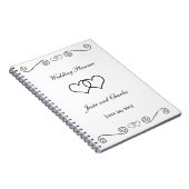 Carnet Coeurs enclenchés - noirs et blancs (Côté Droit)