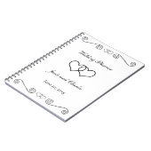 Carnet Coeurs enclenchés - noirs et blancs (Côté gauche)