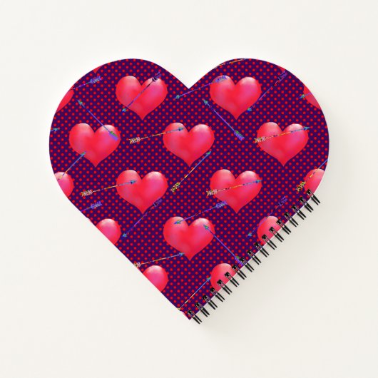 Carnet Coeurs et flèches peints | Saint Valentin (Dos)