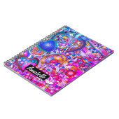 Carnet Coeurs et fleurs colorés Abstrait Personnalisé (Côté gauche)