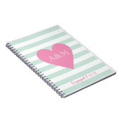 Carnet Coeurs et rayures engagés (Côté Droit)