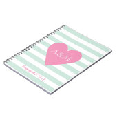 Carnet Coeurs et rayures engagés (Côté gauche)