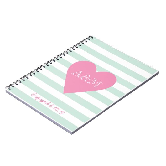 Carnet Coeurs et rayures engagés (Côté gauche)