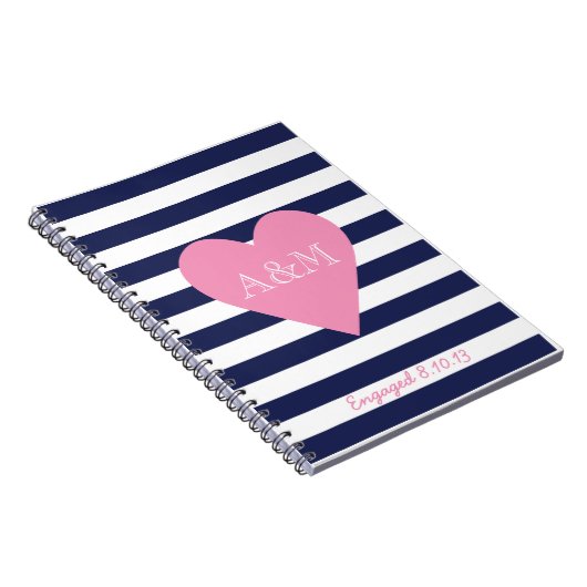 Carnet Coeurs et rayures engagés (Côté Droit)