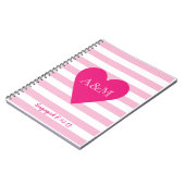 Carnet Coeurs et rayures engagés (Côté gauche)