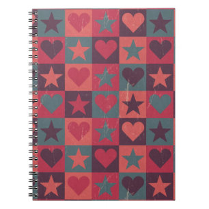 Carnet Coeurs et rose de profil sous convention