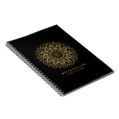 Carnet Coeurs et tourbillons de mandala d'or (Côté Droit)