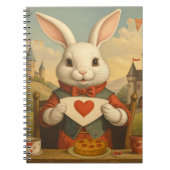 Carnet Cœurs Fantaisistes du Lapin Blanc Enchantent le Mo (Devant)