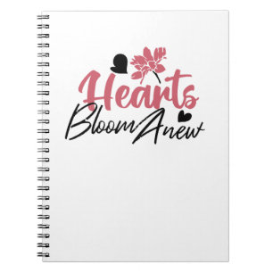 Carnet Coeurs fleurissent à nouveau - Citation Florale In