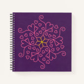 Carnet Coeurs & Fleurs Inspiré Mandala (Devant)