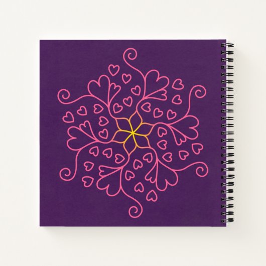 Carnet Coeurs & Fleurs Inspiré Mandala (Dos)
