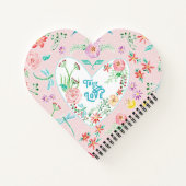 Carnet Coeurs floraux en Amour Fête des Valentines (Dos)