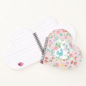 Carnet Coeurs floraux en Amour Fête des Valentines (Intérieur)