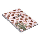 Carnet Cœurs floraux roses de cactus occidental (Côté Droit)