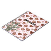 Carnet Cœurs floraux roses de cactus occidental (Côté gauche)