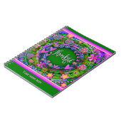 Carnet Coeurs Floraux Vert Personnalisé Gentil Amusant Co (Côté gauche)