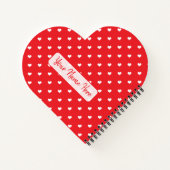 Carnet Cœurs Joyuse Saint-Valentin Moderne Motif d'Amour (Dos)
