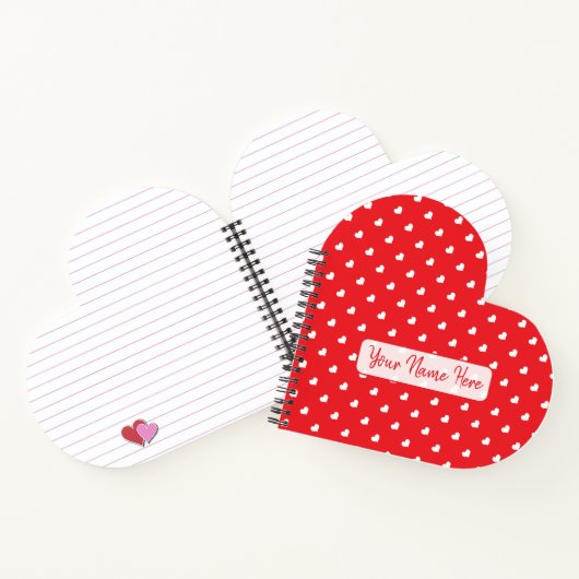 Carnet Cœurs Joyuse Saint-Valentin Moderne Motif d'Amour (Intérieur)