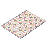 Carnet Coeurs mignons Couleurs pastel Nom du monogramme (Côté gauche)