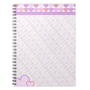 Carnet Coeurs mignons de pastel de filles
