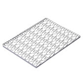 Carnet Cœurs mignons fantaisistes noir et blanc (Côté gauche)