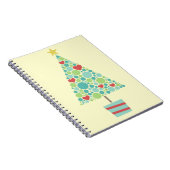 Carnet Coeurs mignons pastel moderne sapin de Noël (Côté Droit)