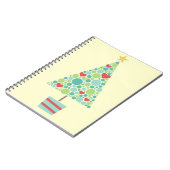 Carnet Coeurs mignons pastel moderne sapin de Noël (Côté gauche)