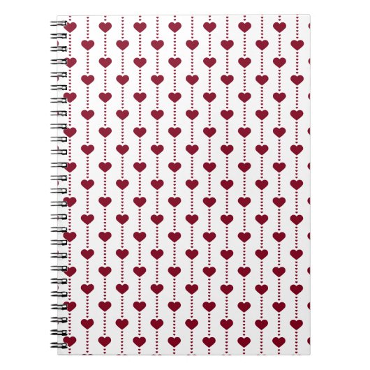 Carnet Coeurs motifs/rouges (Devant)