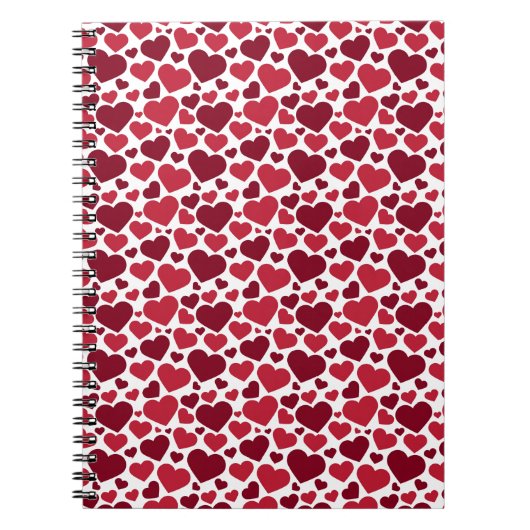 Carnet Coeurs motifs/rouges (Devant)