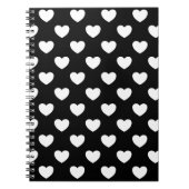 Carnet Coeurs Noir Et Blanc (Devant)