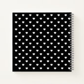 Carnet Cœurs Noir et Blanc Motif à Points Notes (Dos)