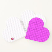 Carnet Coeurs Noirs En Forme De Coeur Rose (Intérieur)