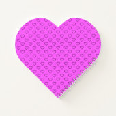 Carnet Coeurs Noirs En Forme De Coeur Rose (Dos)
