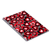 Carnet Coeurs, noirs, rouges et blancs. (Côté Droit)