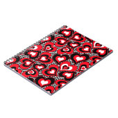 Carnet Coeurs, noirs, rouges et blancs. (Côté gauche)