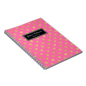 Carnet Coeurs parties scintillant or (Côté Droit)