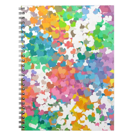Carnet Coeurs Pastel Confetti (Devant)
