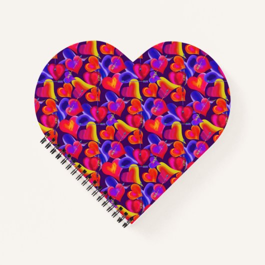 Carnet Coeurs peints lumineux | Saint Valentin (Devant)
