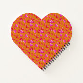 Carnet Coeurs peints rose et rouge sur or | Valentine (Dos)
