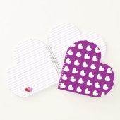 Carnet Coeurs polka blanc sur Cactus violet Fleur violet (Intérieur)