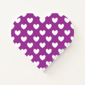 Carnet Coeurs polka blanc sur violet (Dos)