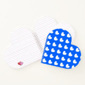 Carnet Coeurs polka blancs sur bleu (Intérieur)