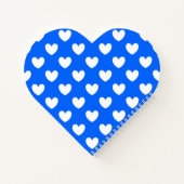 Carnet Coeurs polka blancs sur bleu (Dos)