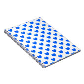 Carnet Coeurs polka bleu sur blanc (Côté Droit)