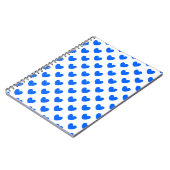 Carnet Coeurs polka bleu sur blanc (Côté gauche)