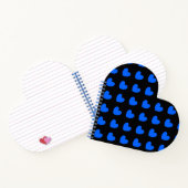 Carnet Coeurs polka bleu sur noir (Intérieur)
