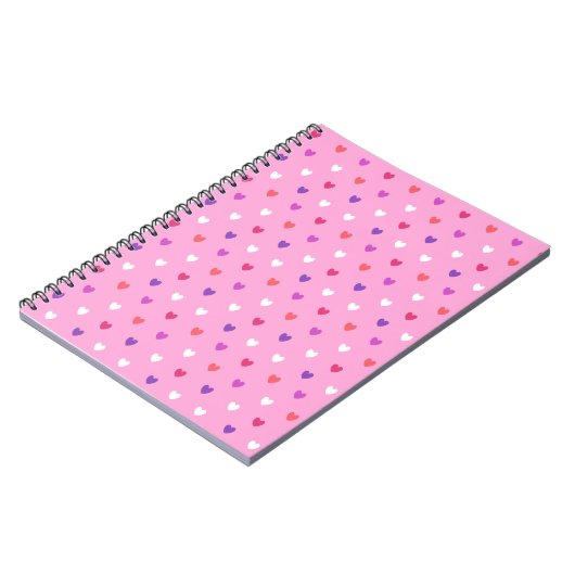 Carnet Coeurs polka rose (Côté gauche)