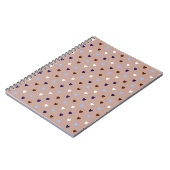Carnet Coeurs Polka sur brun pâle (Côté gauche)