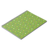 Carnet Coeurs Polka sur vert vert (Côté gauche)