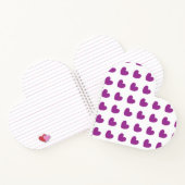 Carnet Coeurs polka violet sur blanc (Intérieur)